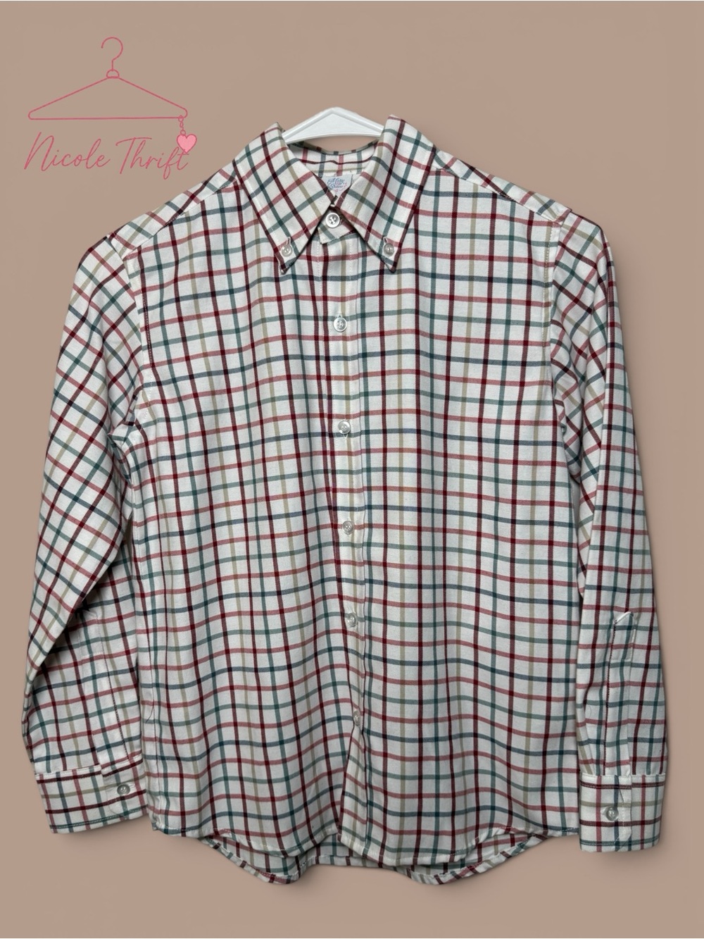 Mary and Grace Boys Plaid Long Sleeve Button Down Shirt Size 10